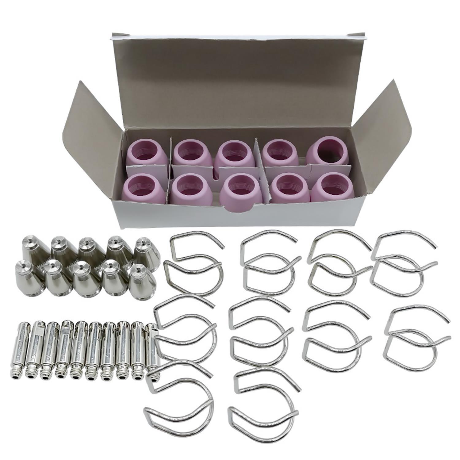 Ricambi Torcia Plasma 30A 20 Pezzi Elettrodi E Ugelli Per Torcia Plasma PT-60/PT-40 30A - Ricambi Professionali, Made In Italy Elettrodi 52582 51318.08 - Foto 2