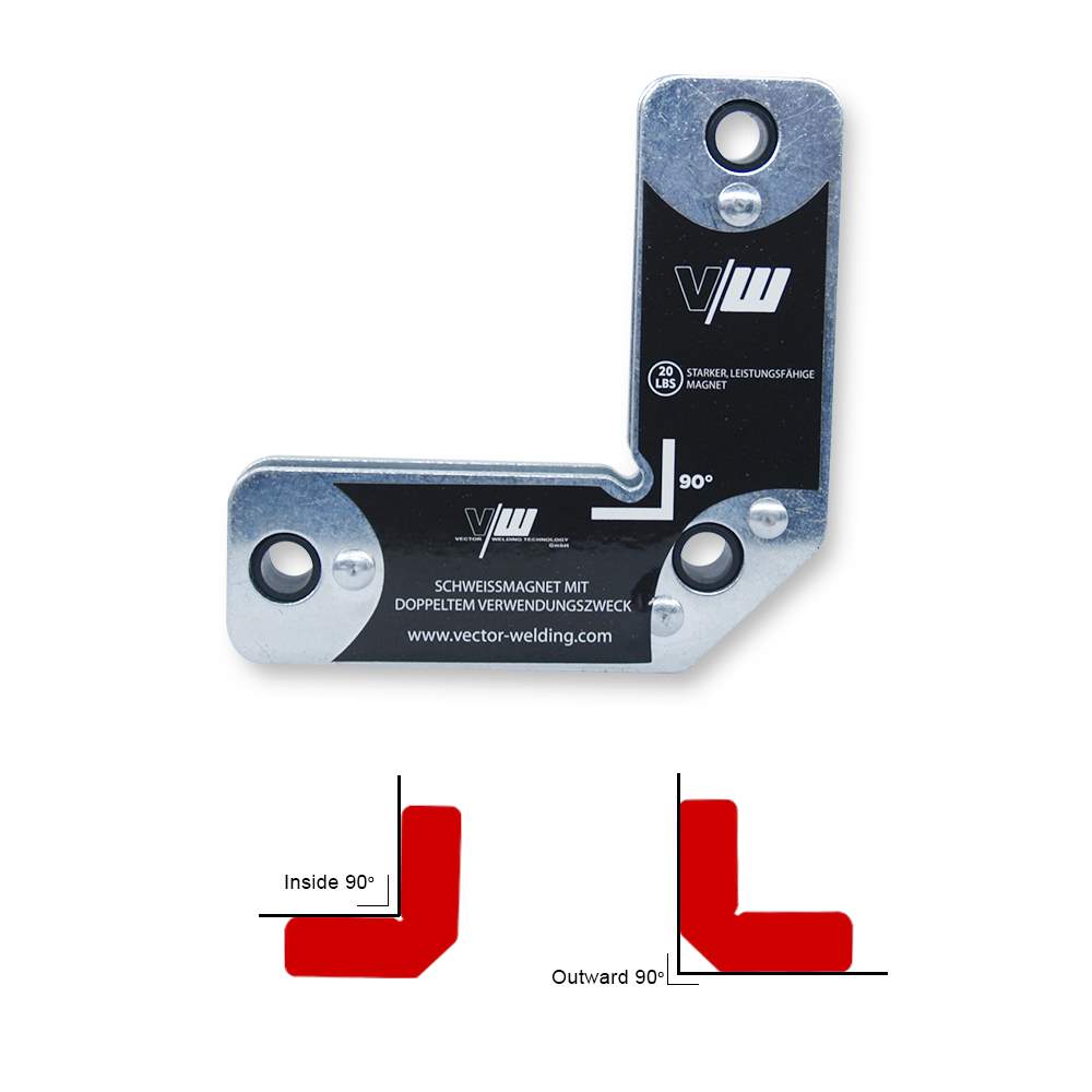 Set 6 Supporti Magnetici Per Saldatura | Angoli 45° 90° 135° | Forza 25kg | Per Fai-da-te E Professionisti