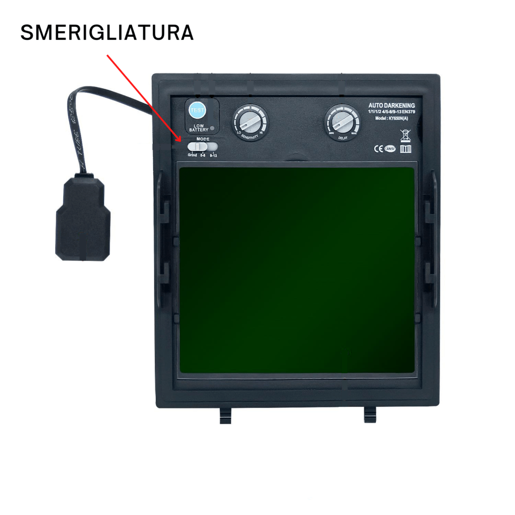 maschera per saldare smerigliatura