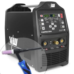 Saldatrice TIG AC/DC 200A, inverter ad impulsi, MMA Elettrodo 200A, IGBT, accensione HF, alluminio | TIG 204 Pro