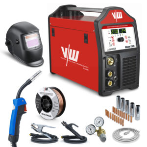 MIG MAG Schweißgerät 200A Set Schweißdraht Schweißhelm Zubehör Milano2300 (1)