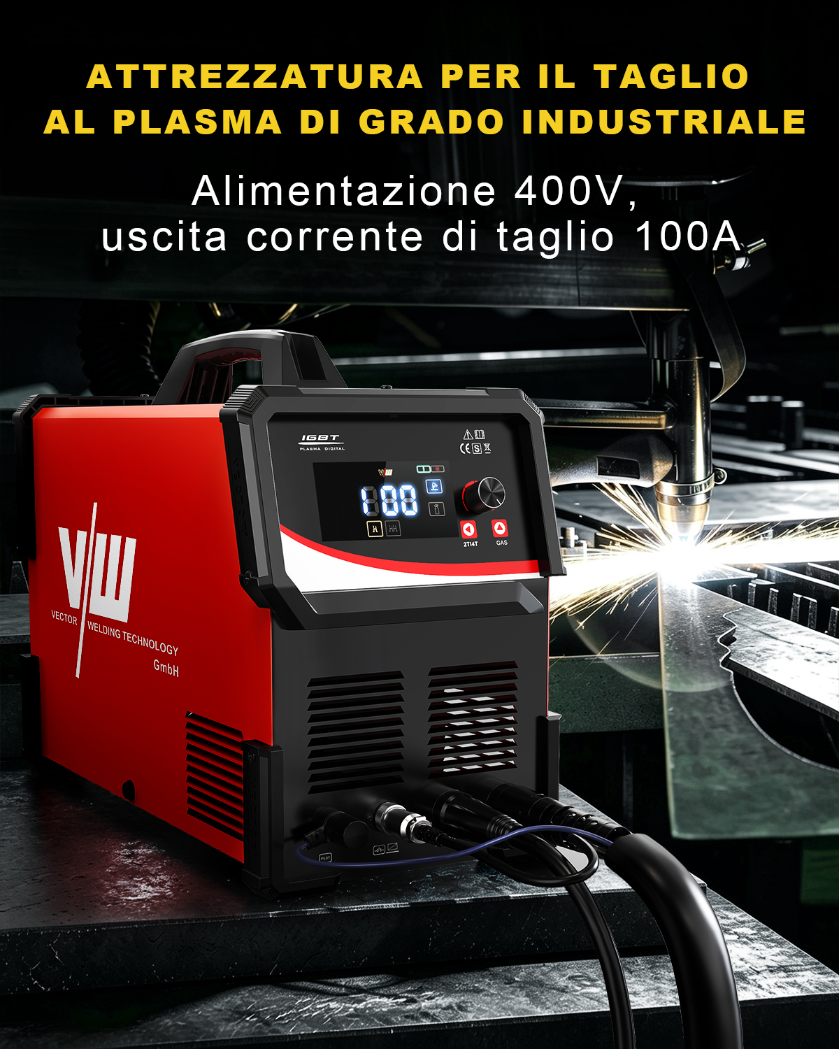 SET taglierina al plasma, maschera per saldatura, guanti da lavoro & accessori | Paris1000 - immagine 3
